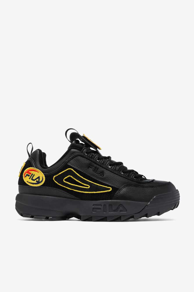 Fila Trainers Mens Black Disruptor 2 Patches - Ireland 52704-TLAJ